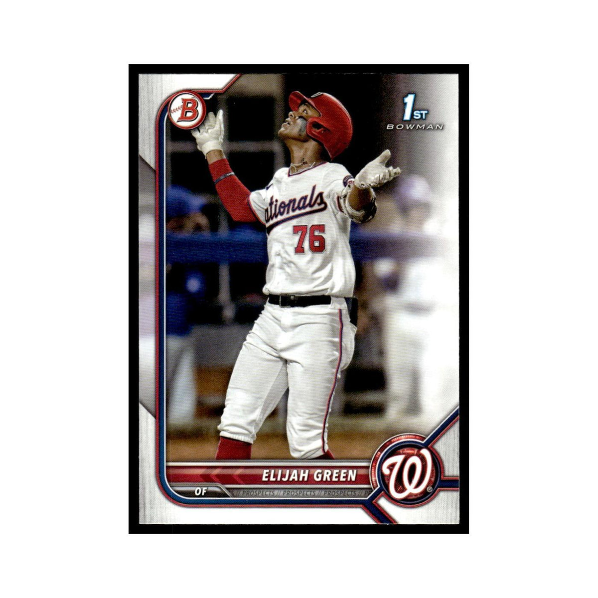 Elijah Green 2022 Bowman Draft #BD-23 Washington Nationals Baseball Card NM