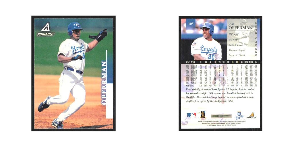 1998 Pinnacle Jose Offerman Royals #105