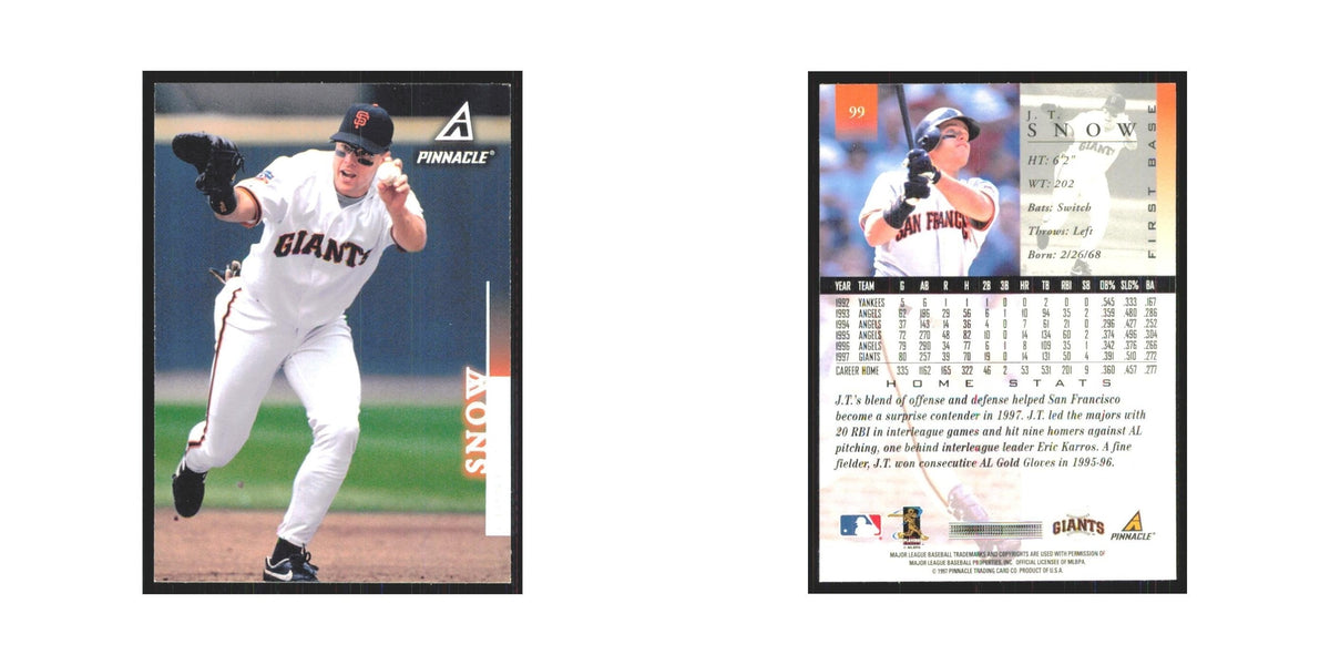 1998 Pinnacle J.T. Snow Giants #99