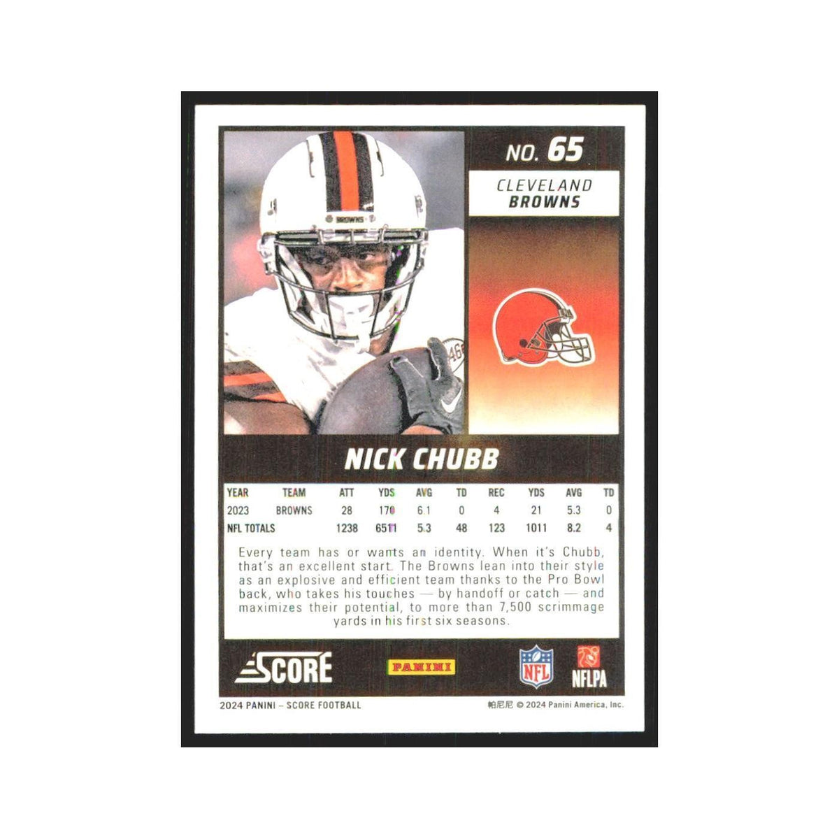 2024 Score Nick Chubb Browns #65