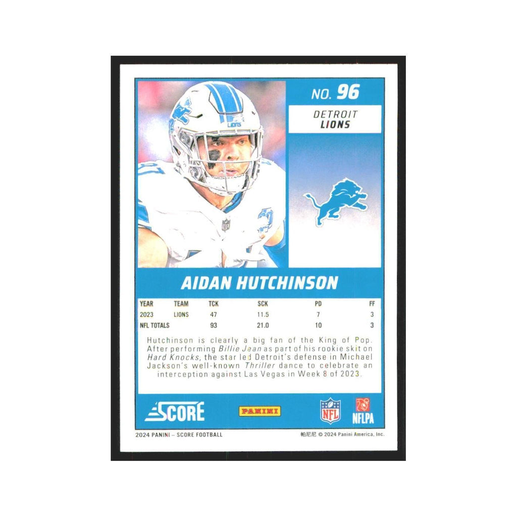 2024 Score Aidan Hutchinson Lions #96