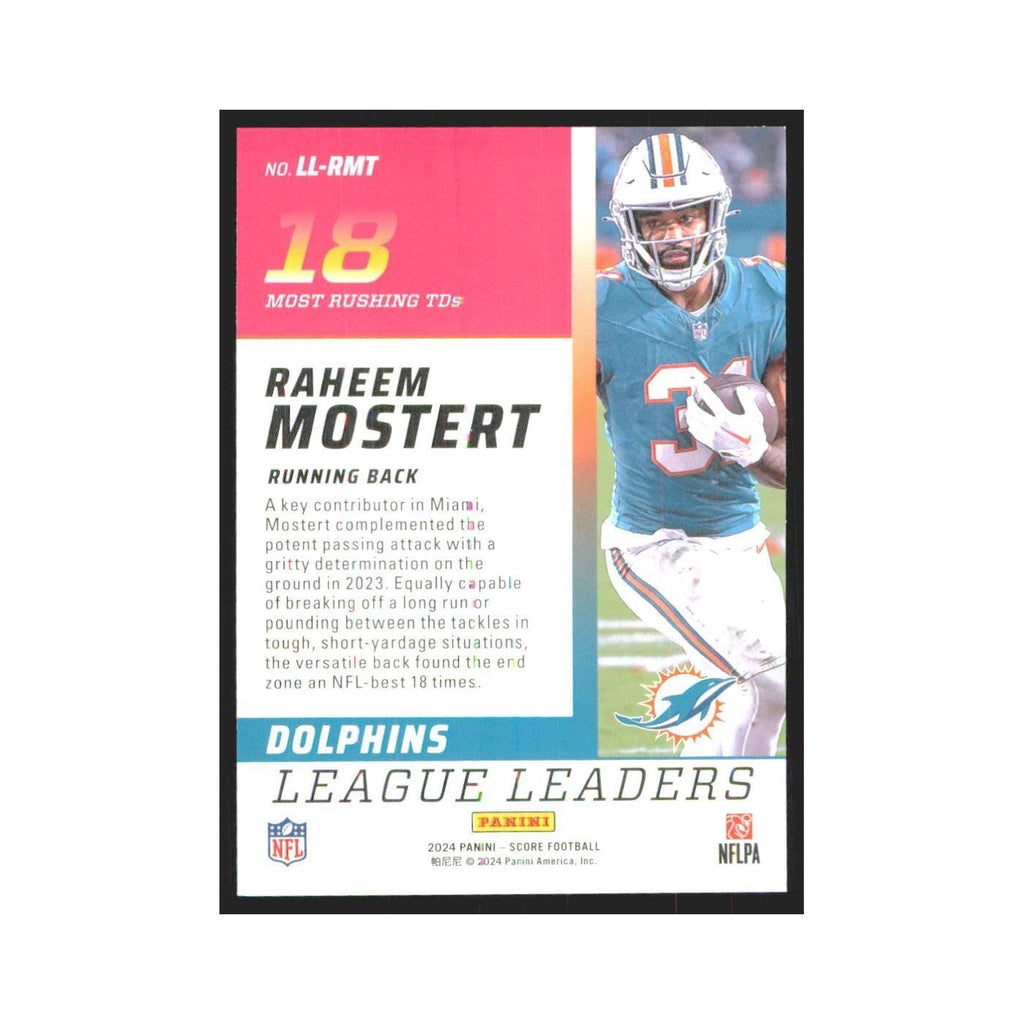2024 Score Raheem Mostert Dolphins #LL-RMT