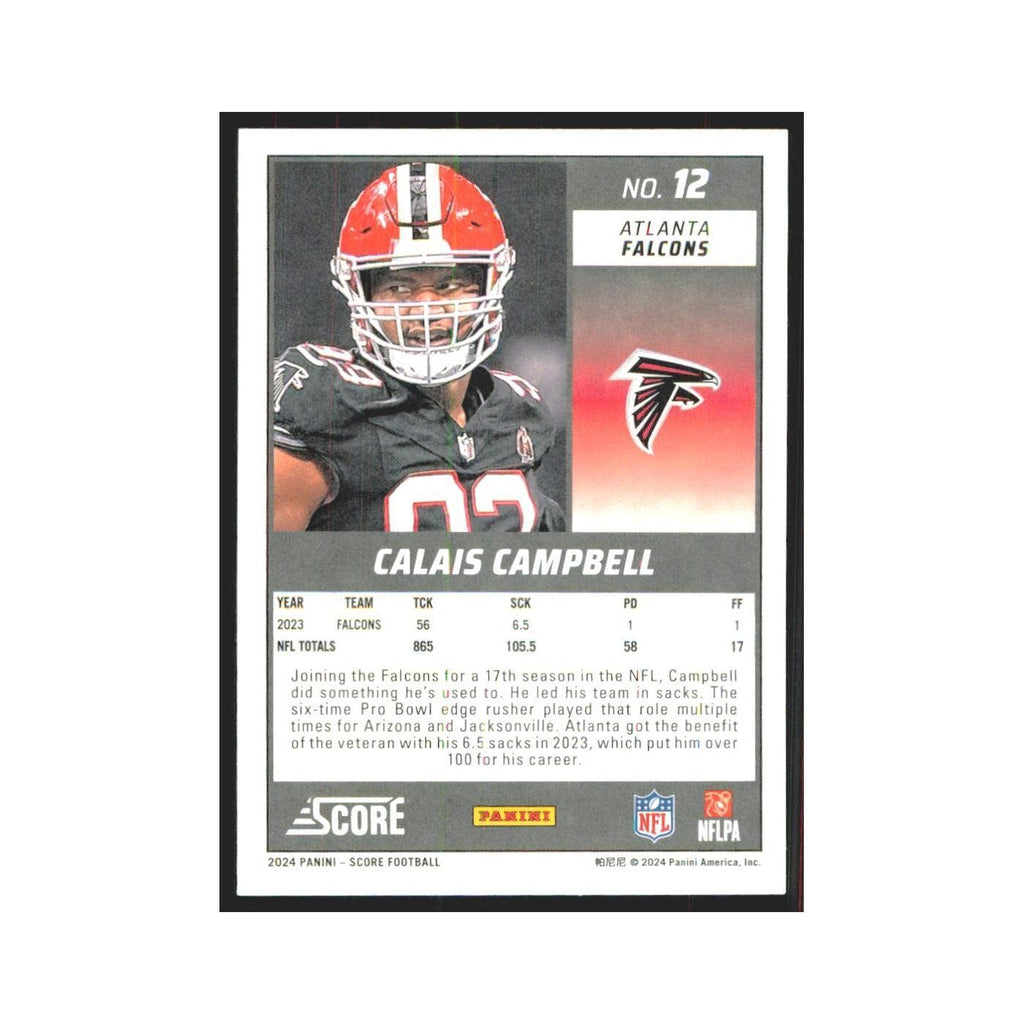 2024 Score Calais Campbell Falcons #12