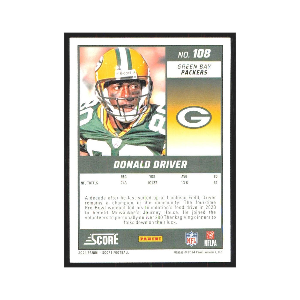 2024 Score Donald Driver Packers #108
