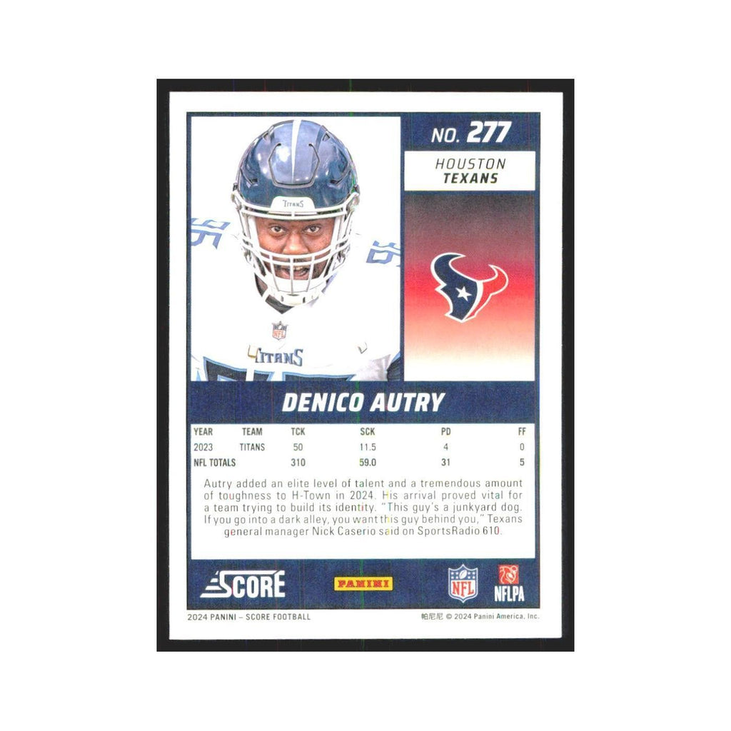 2024 Score Denico Autry Texans #277