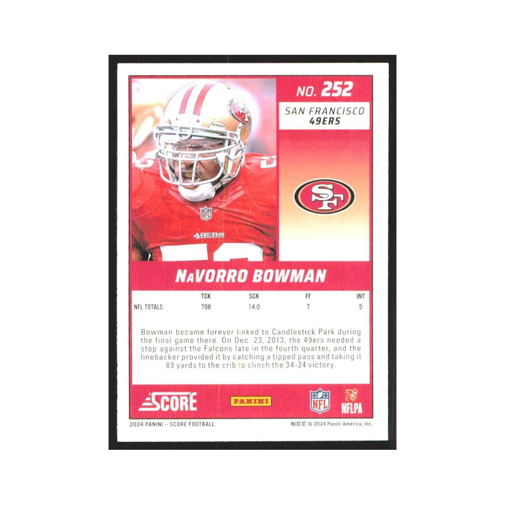 2024 Score Navorro Bowman 49ers #252