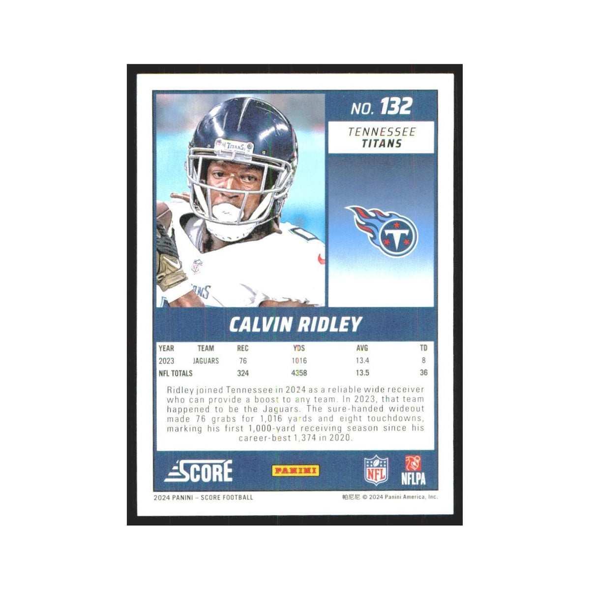 2024 Score Calvin Ridley Titans #132