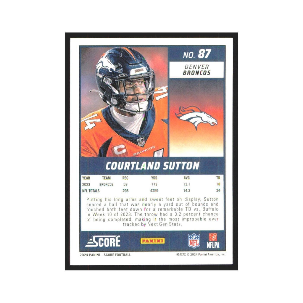 2024 Score Courtland Sutton Broncos #87