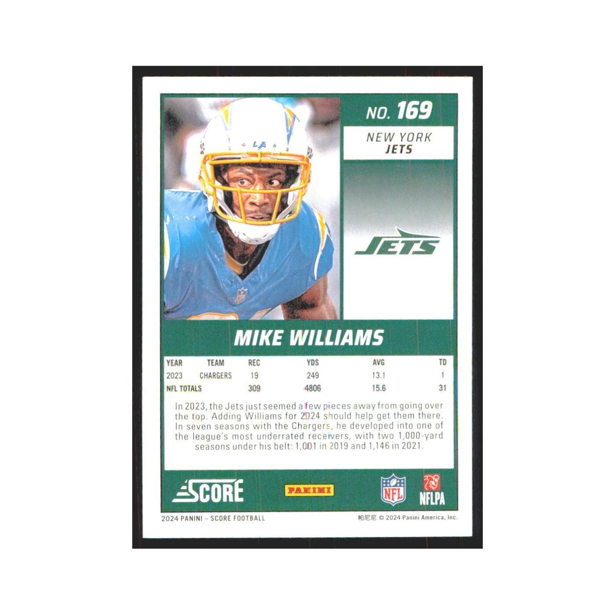 2024 Score Mike Williams Jets #169