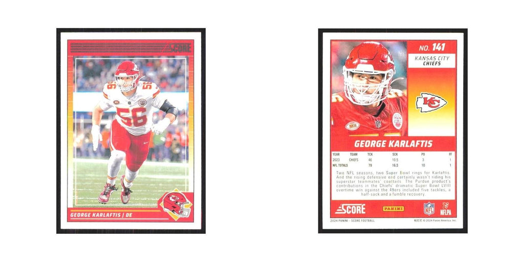 2024 Score George Karlaftis Chiefs #141
