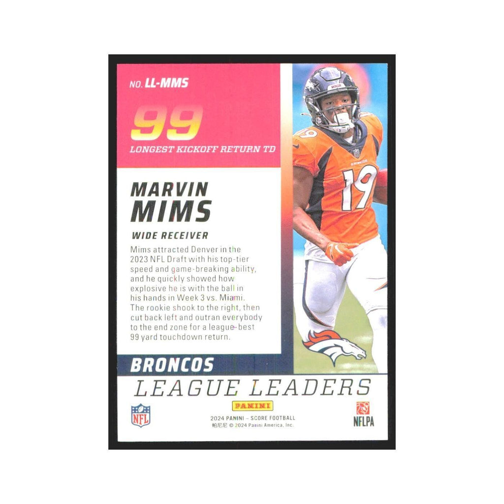2024 Score Marvin Mims Broncos #LL-MMS