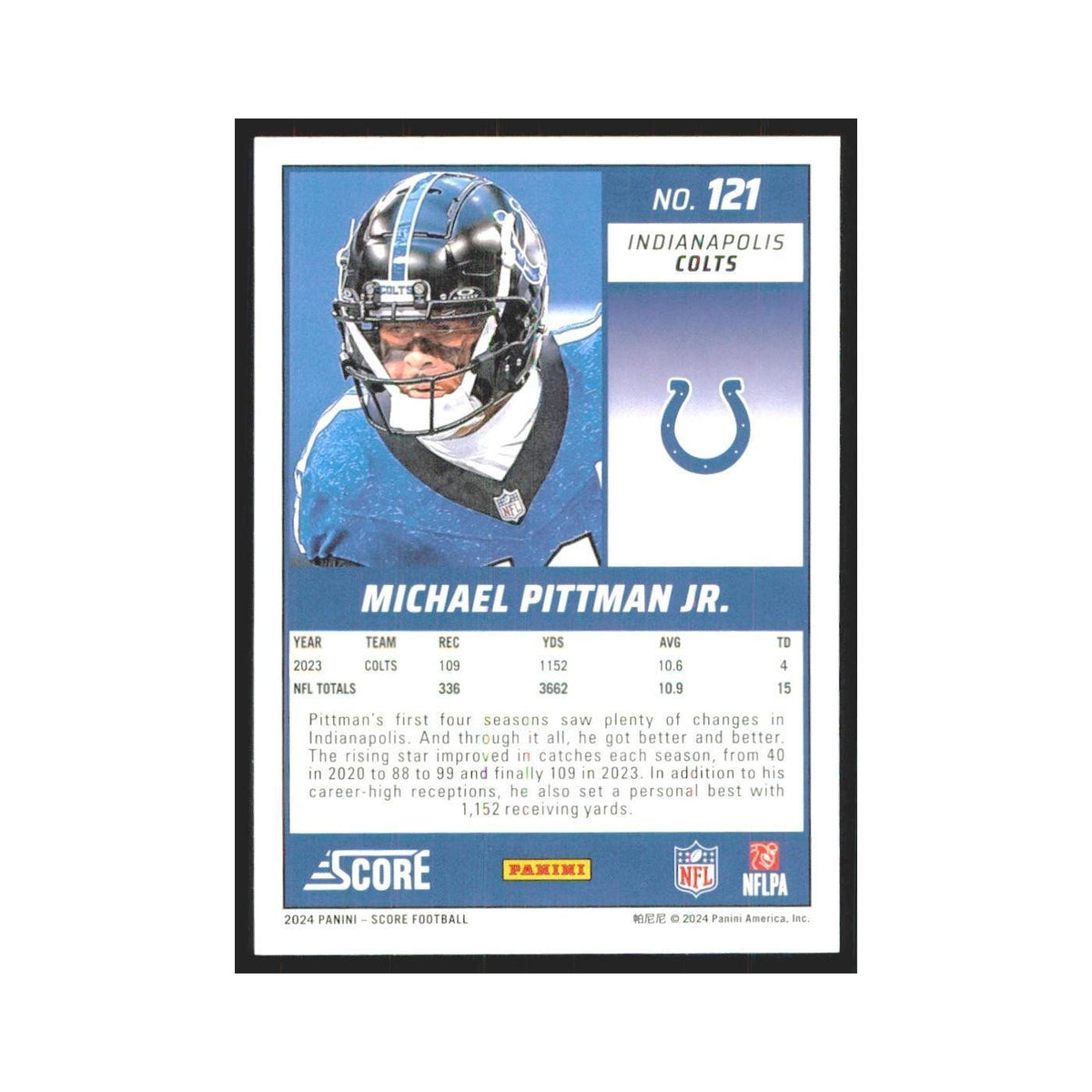 2024 Score Michael Pittman Jr. Colts #121