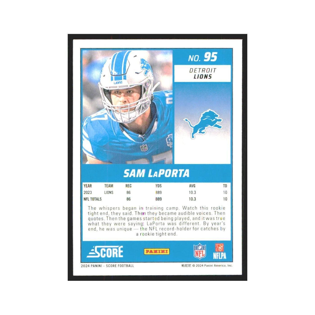2024 Score Sam LaPorta Lions #95