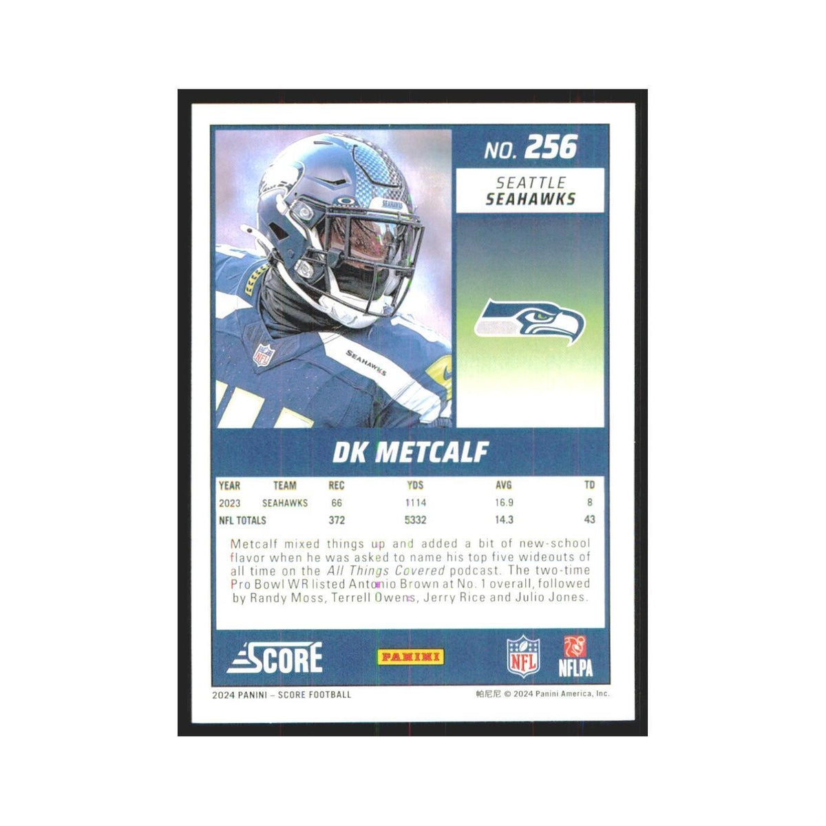 2024 Score DK Metcalf Seahawks #256