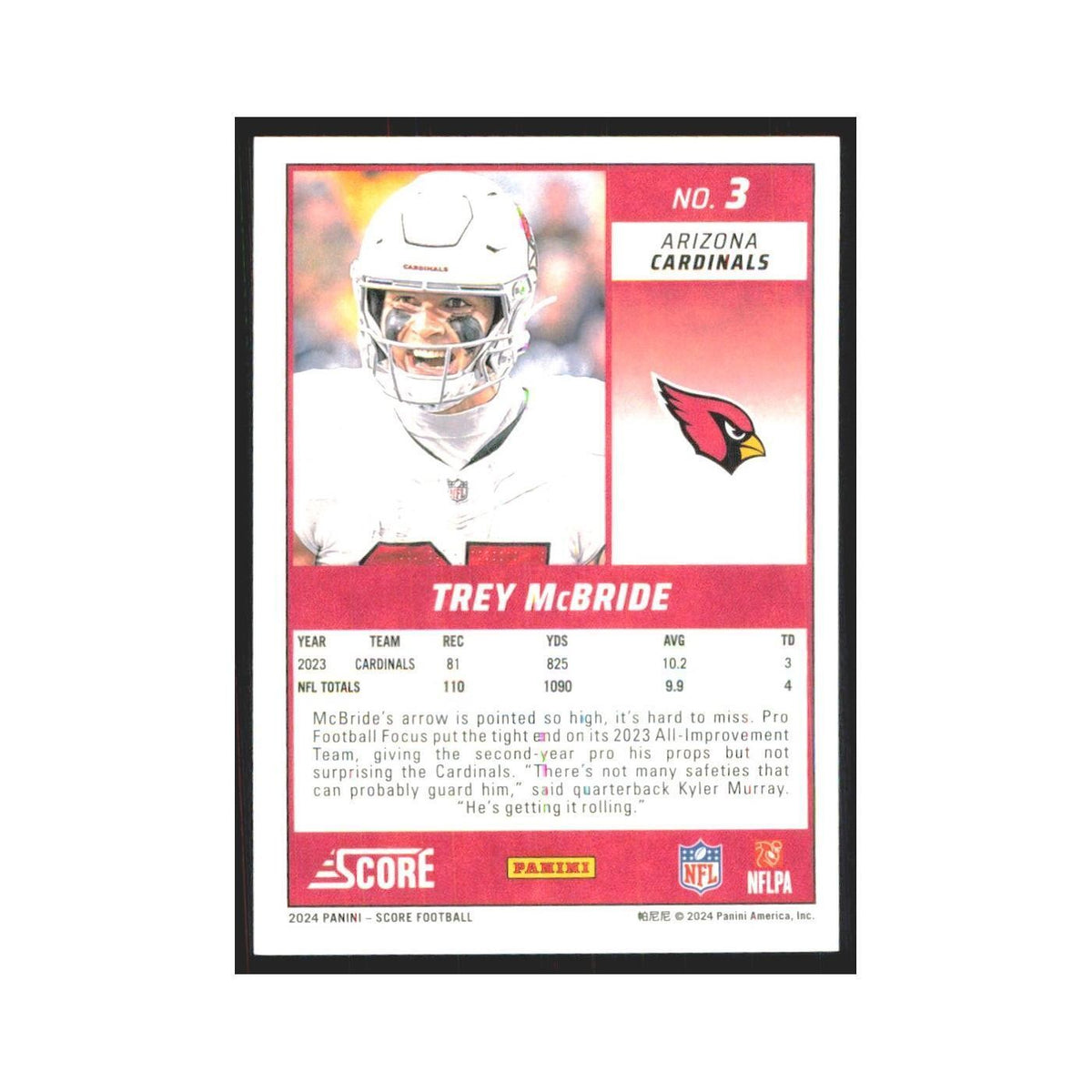 2024 Score Trey McBride Cardinals #3