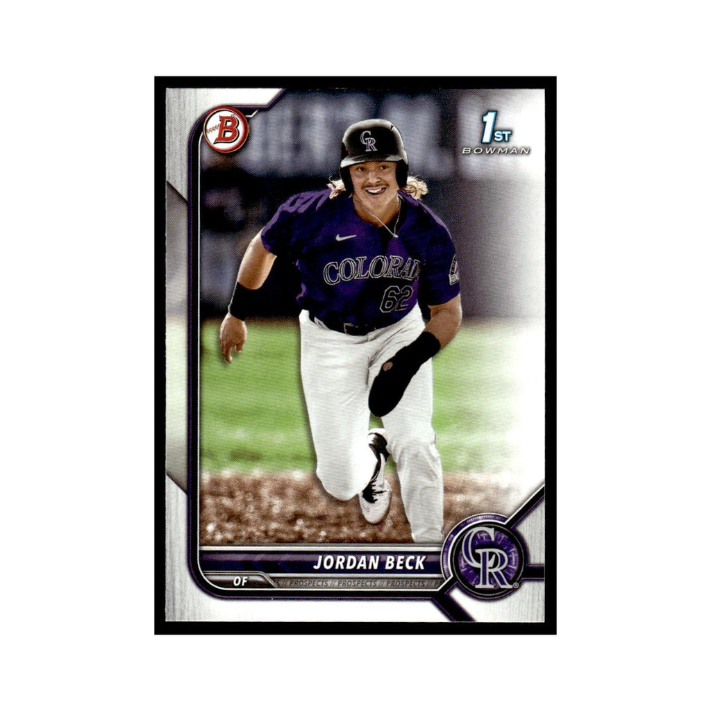 Jordan Beck 2022 Bowman Draft #BD-34 Colorado Rockies Baseball Card NM