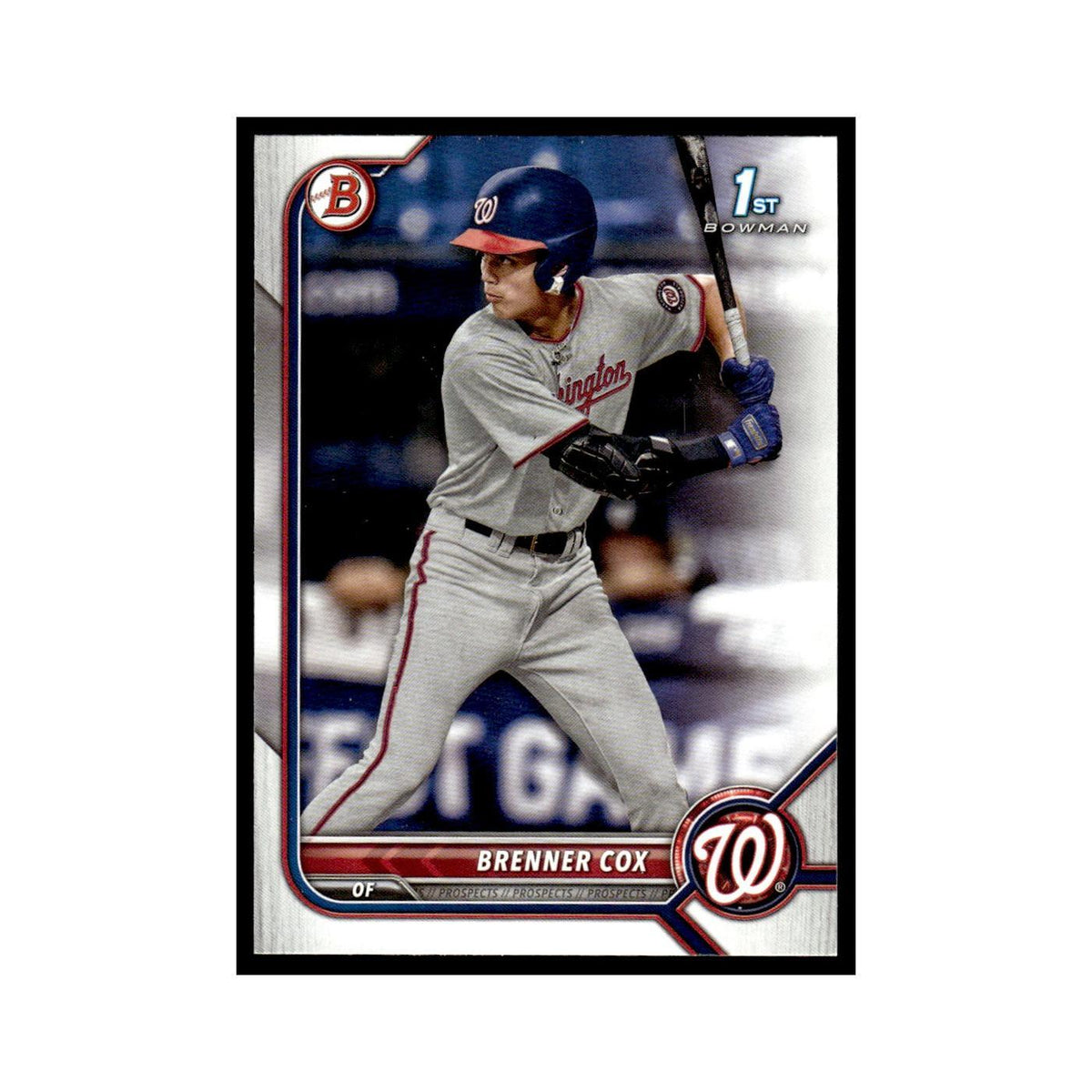Brenner Cox 2022 Bowman Draft #BD-196 Washington Nationals Baseball Card NM