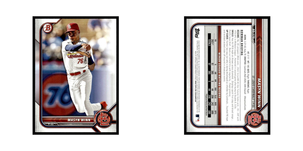 Masyn Winn 2022 Bowman Draft #BD-170 St. Louis Cardinals Baseball Card NM