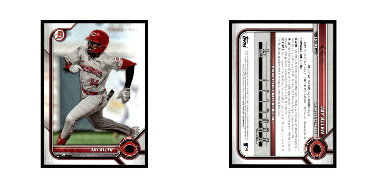Jay Allen 2022 Bowman Draft #BD-192 Cincinnati Reds Baseball Card NM