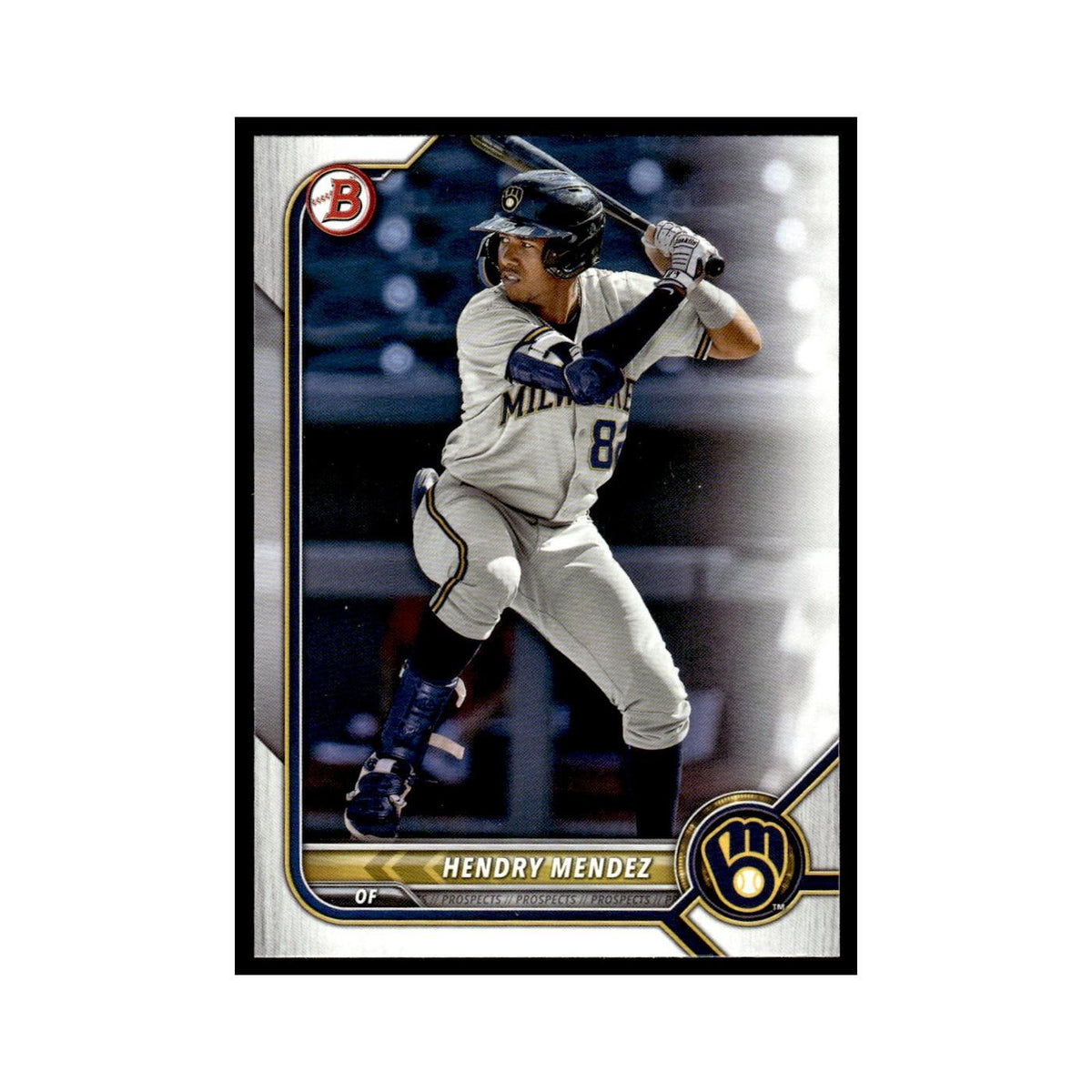 Hendry Mendez 2022 Bowman Draft #BD-116 Milwaukee Brewers Baseball Card NM