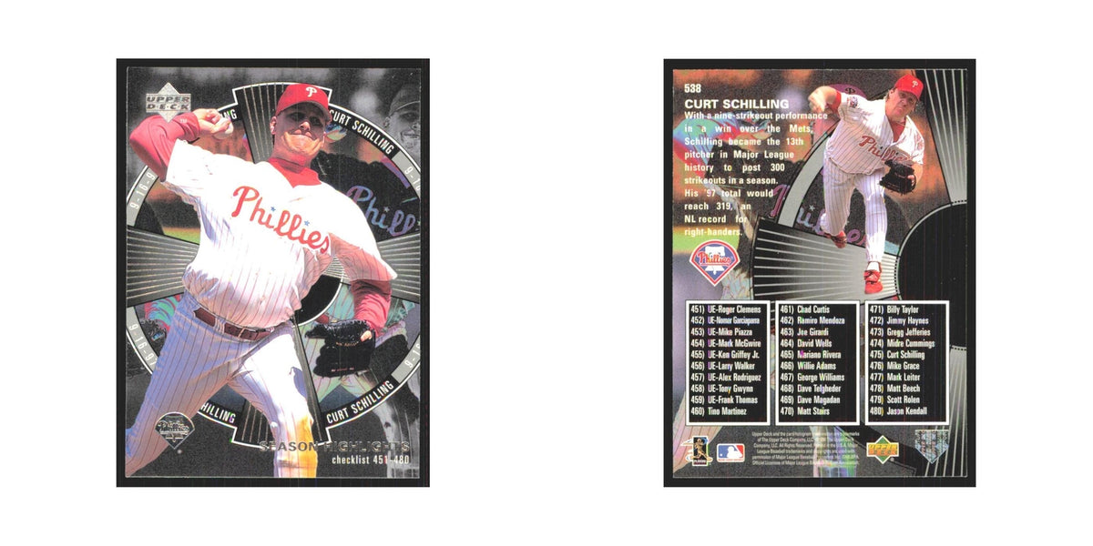 1998 Upper Deck Curt Schilling Phillies #538