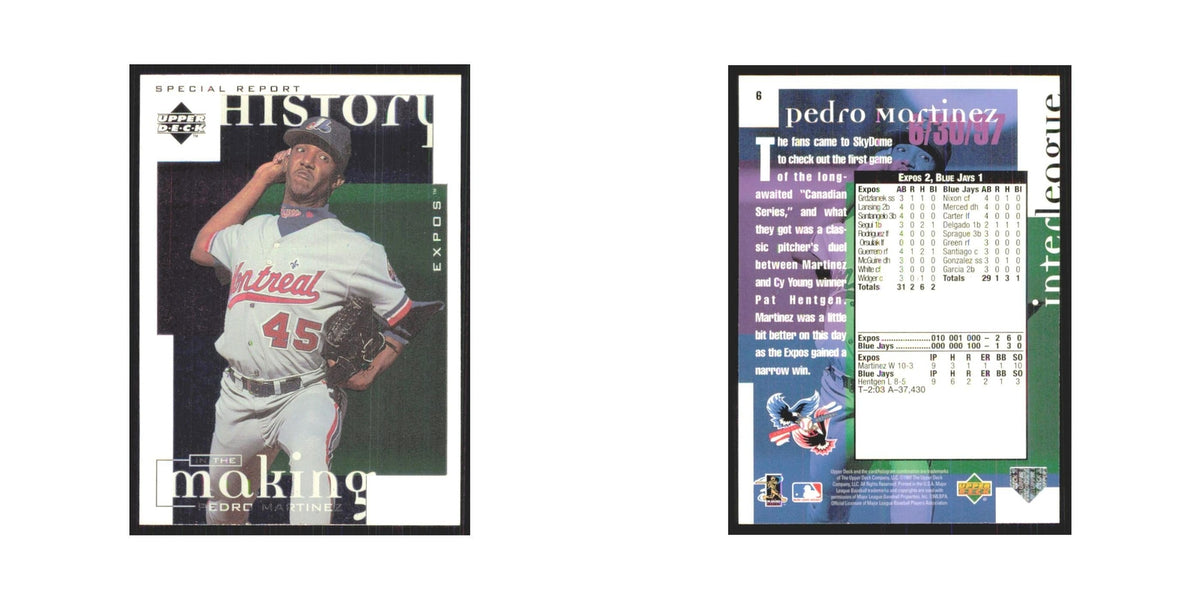 1998 Upper Deck Pedro Martinez Montreal Expos #6