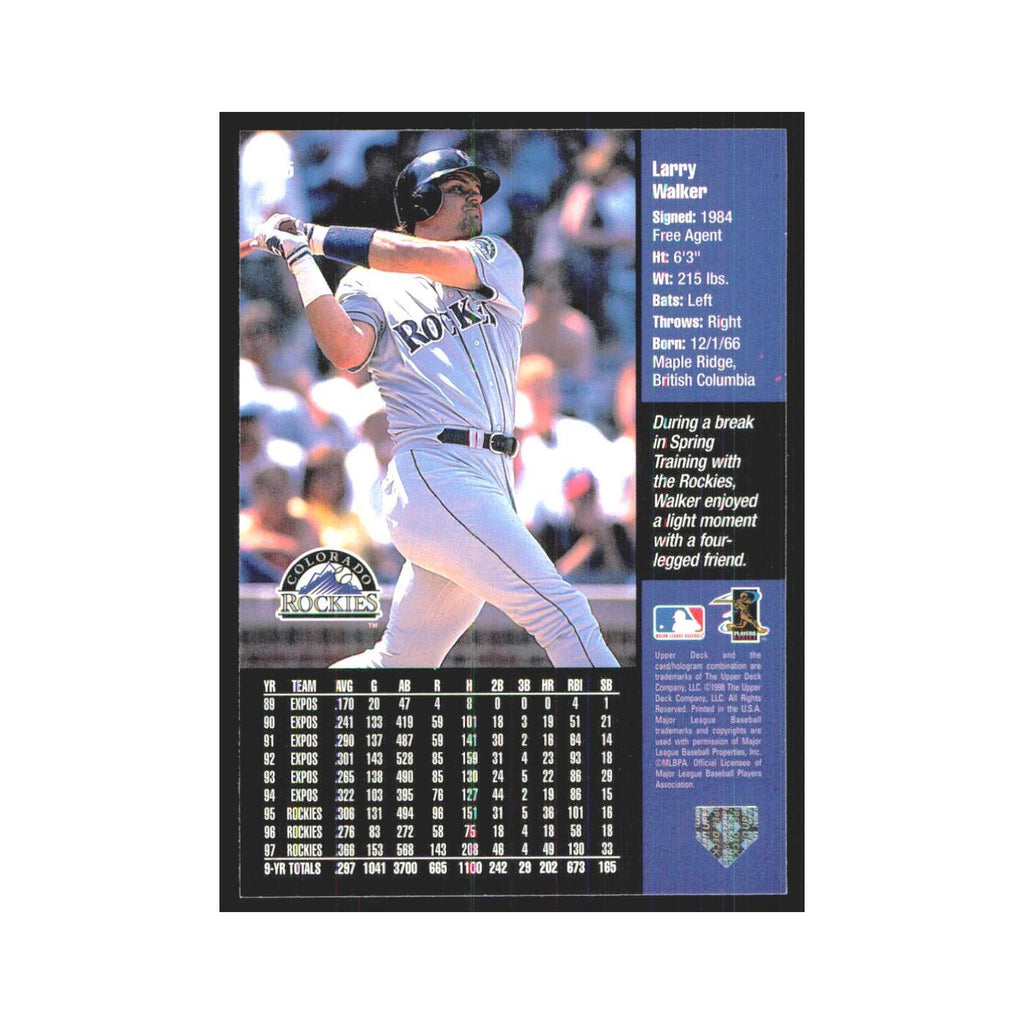 1998 Upper Deck Larry Walker Rockies #355
