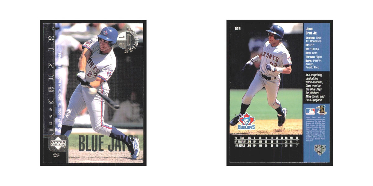 1998 Upper Deck Jose Cruz Jr. Blue Jays #525