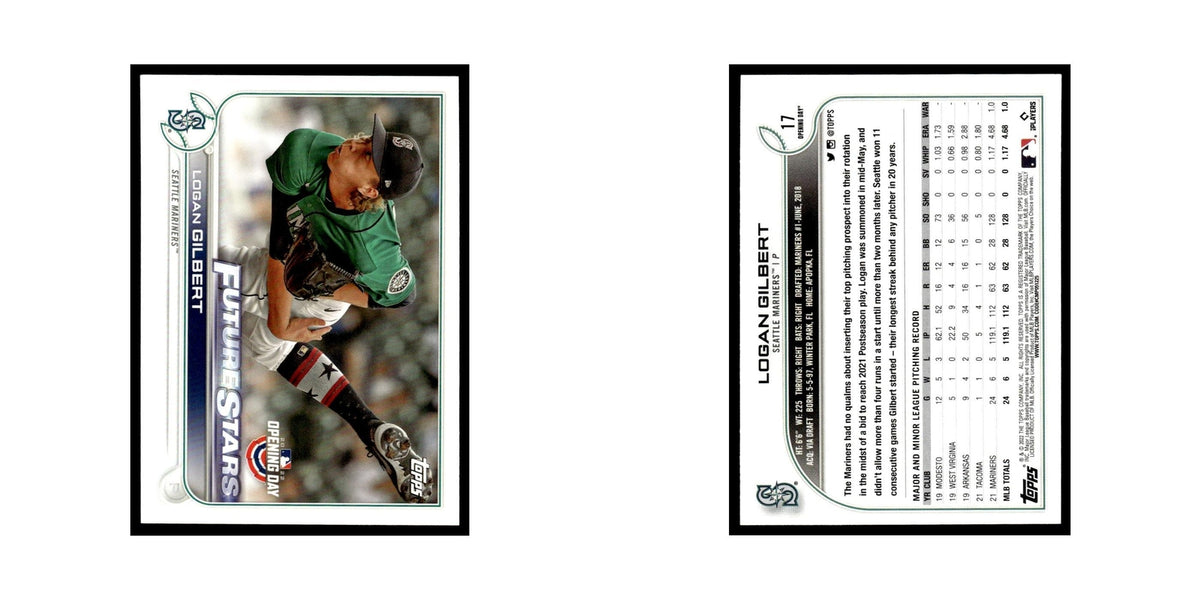 Logan Gilbert 2022 Topps Opening Day #17 Seattle Mariners Baseball Card NM