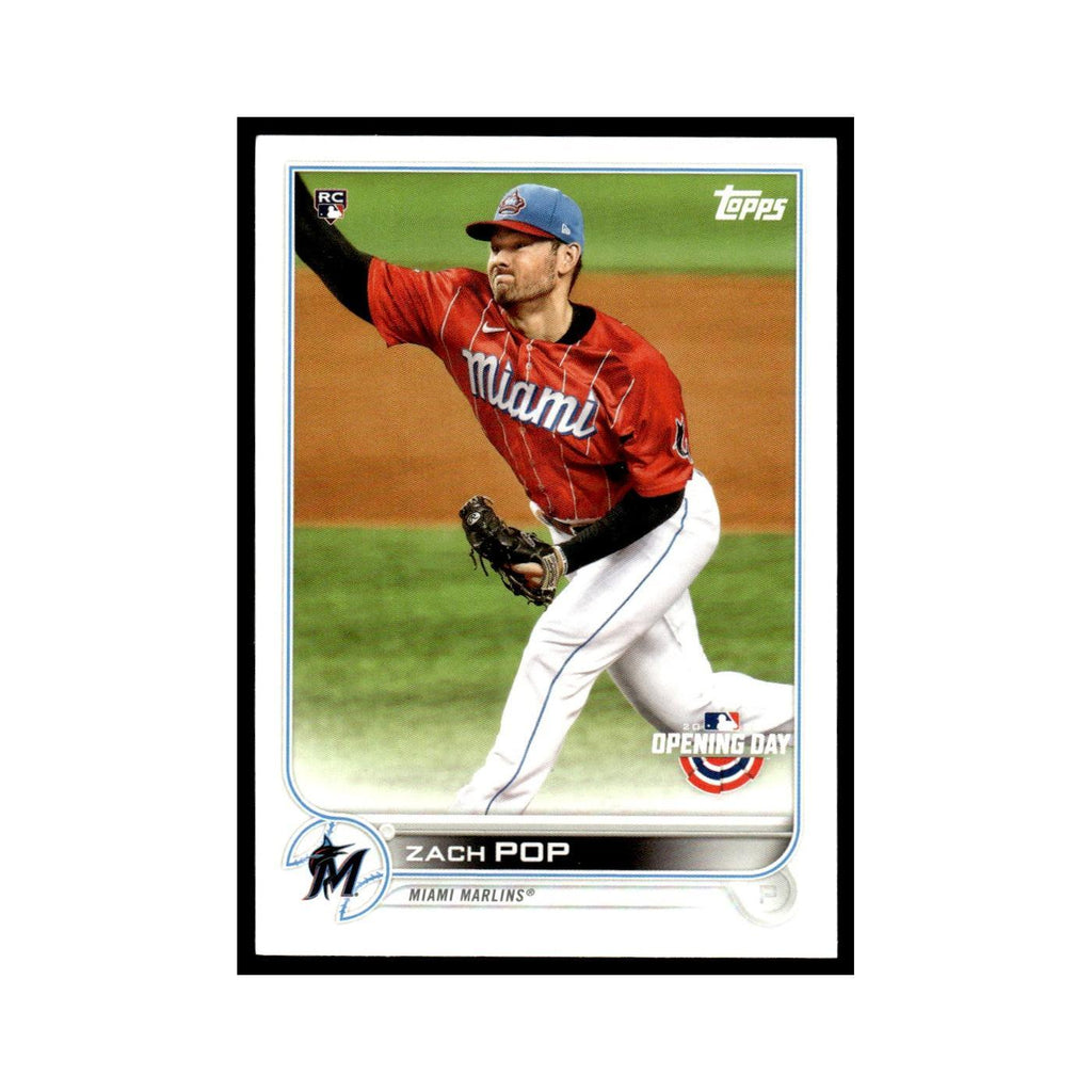 Zach Pop Rookie 2022 Topps Opening Day #204 Miami Marlins Baseball Card NM