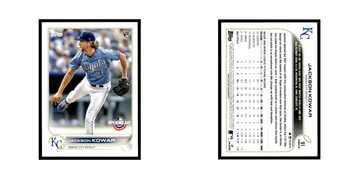Jackson Kowar Rookie 2022 Topps Opening Day #91 Miami Marlins Baseball Card NM