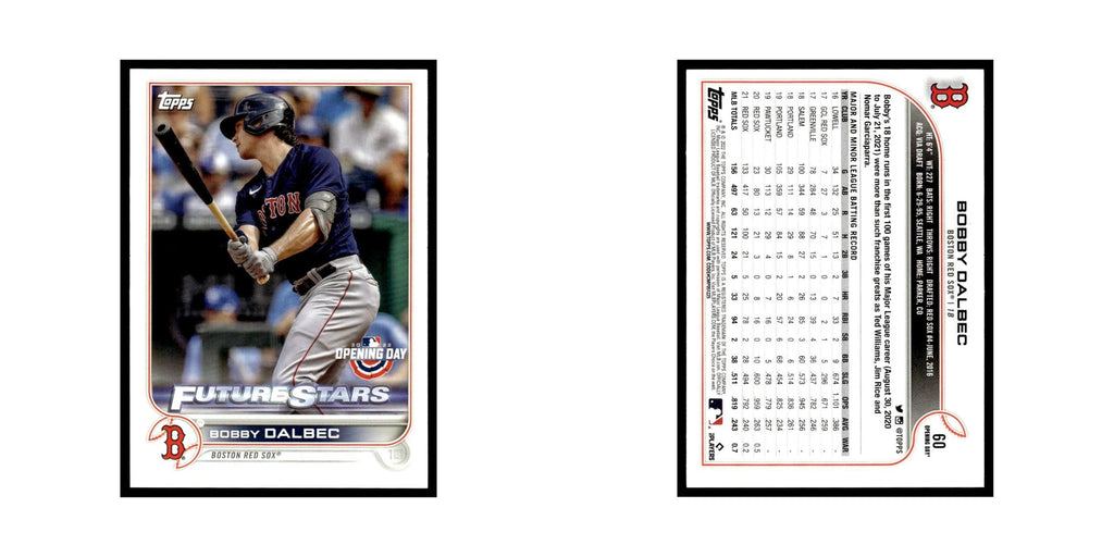 Bobby Dalbec 2022 Topps Opening Day #60 Boston Red Sox Baseball Card NM