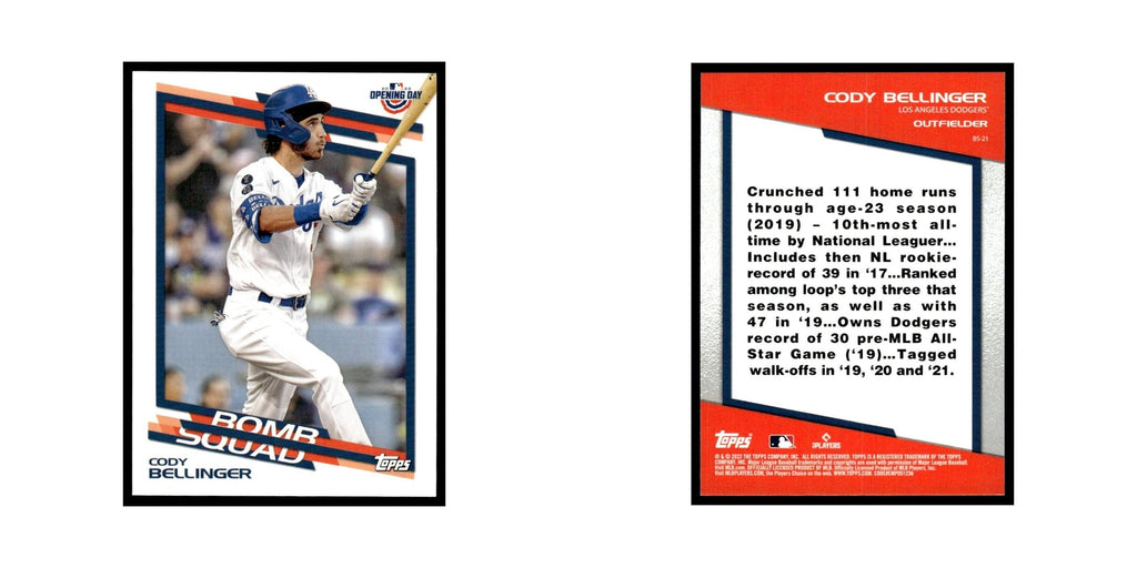 Cody Bellinger 2022 Topps Opening Day #BS-21 Los Angeles Dodgers NM