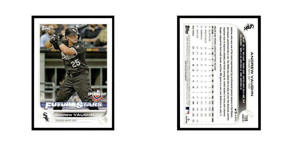 Andrew Vaughn 2022 Topps Opening Day #159 Chicago White Sox Baseball Card NM