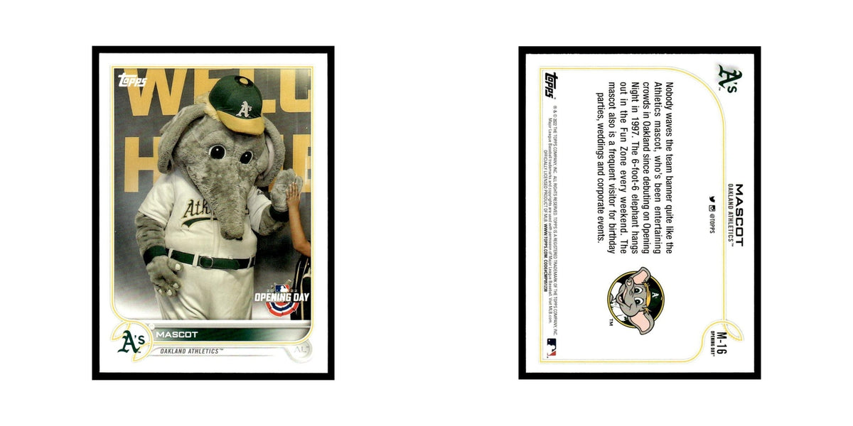 Mascot 2022 Topps Opening Day #M-16 Oakland Athletics Baseball Card NM