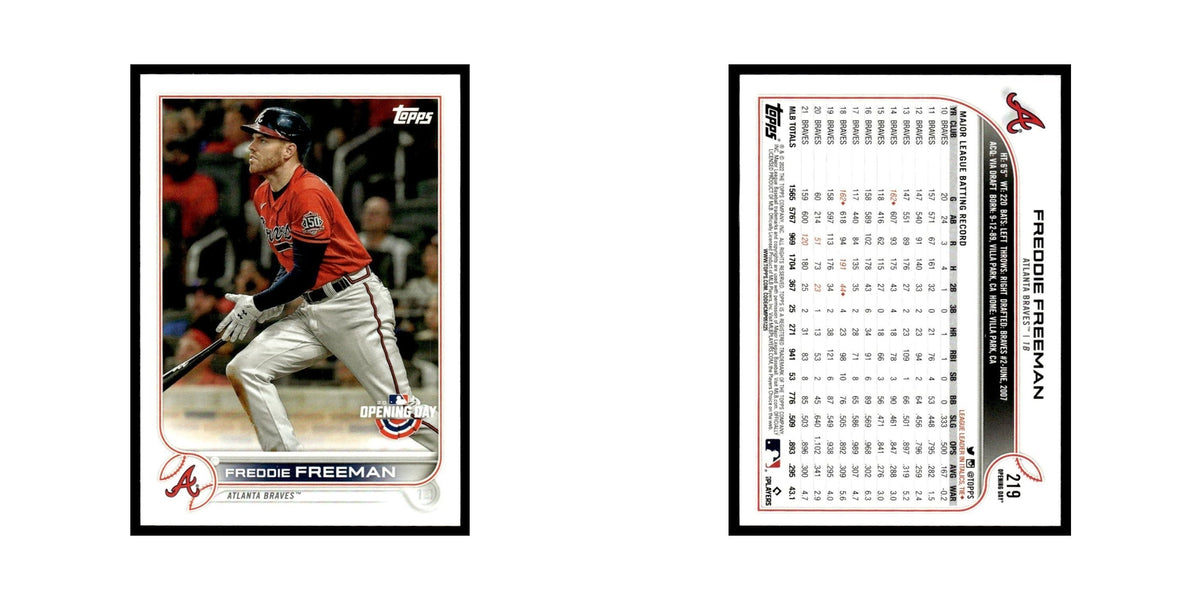 Freddie Freeman 2022 Topps Opening Day #219 Atlanta Braves Baseball Card NM