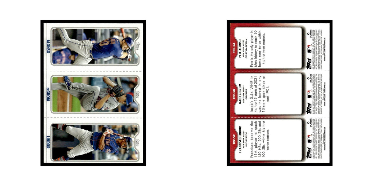 Lindor DeGrom Alonso 2022 Topps Opening Day #TPC-5ABC Baseball Card NM