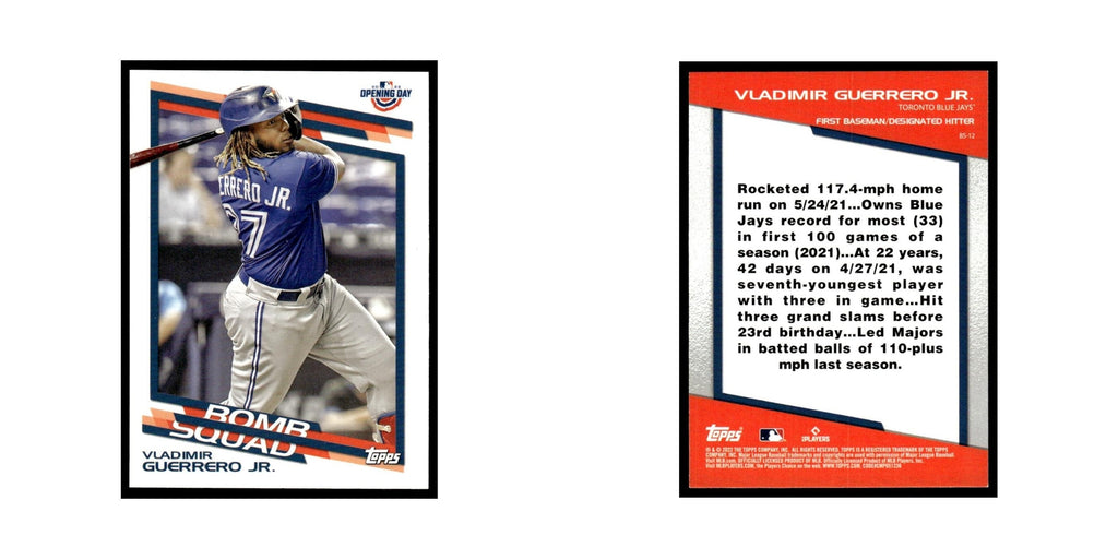 Vladimir Guerrero Jr. 2022 Topps Opening Day #BS-12 Toronto Blue Jays NM