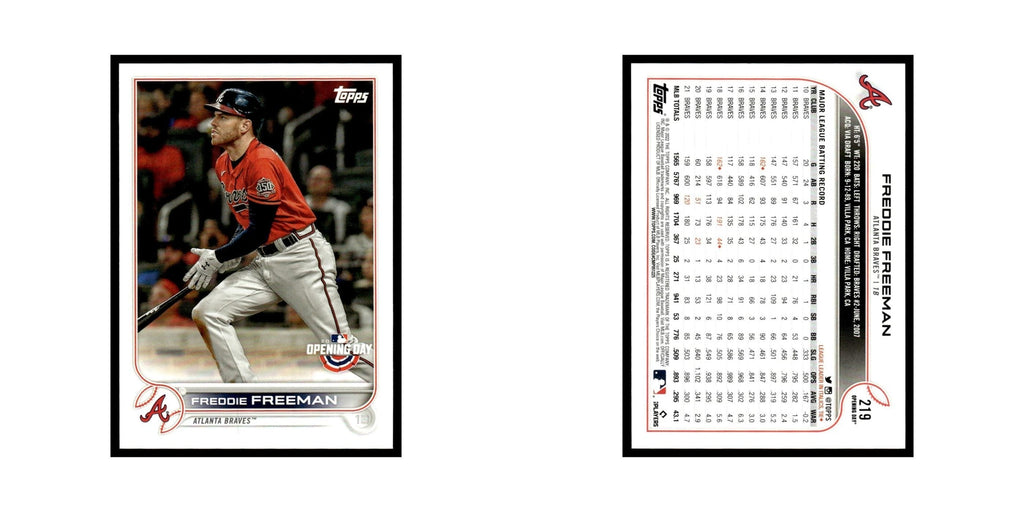 Freddie Freeman 2022 Topps Opening Day #219 Atlanta Braves Baseball Card NM