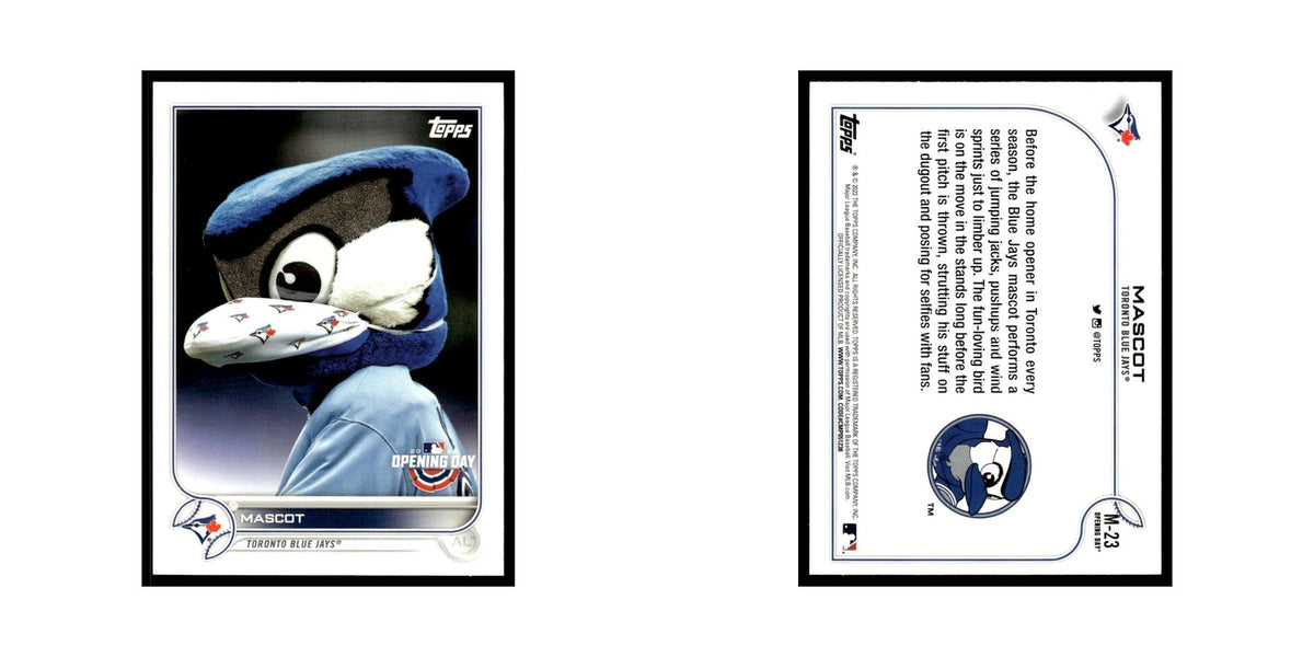 Mascot 2022 Topps Opening Day #M-23 Toronto Blue Jays Baseball Card NM