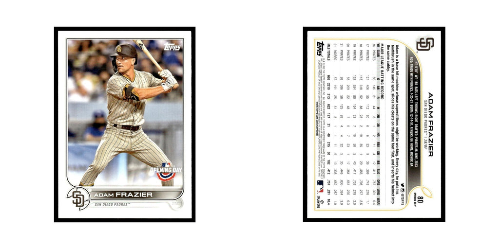 Adam Frazier 2022 Topps Opening Day #80 San Diego Padres Baseball Card NM