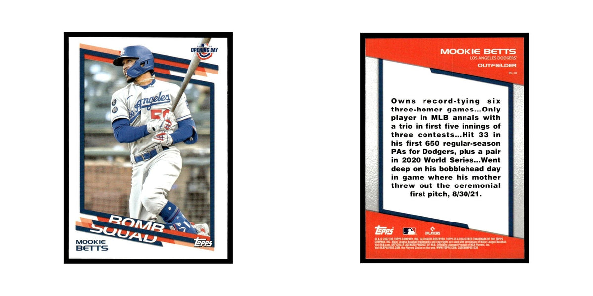 Mookie Betts 2022 Topps Opening Day #BS-18 Los Angeles Dodgers Baseball Card NM