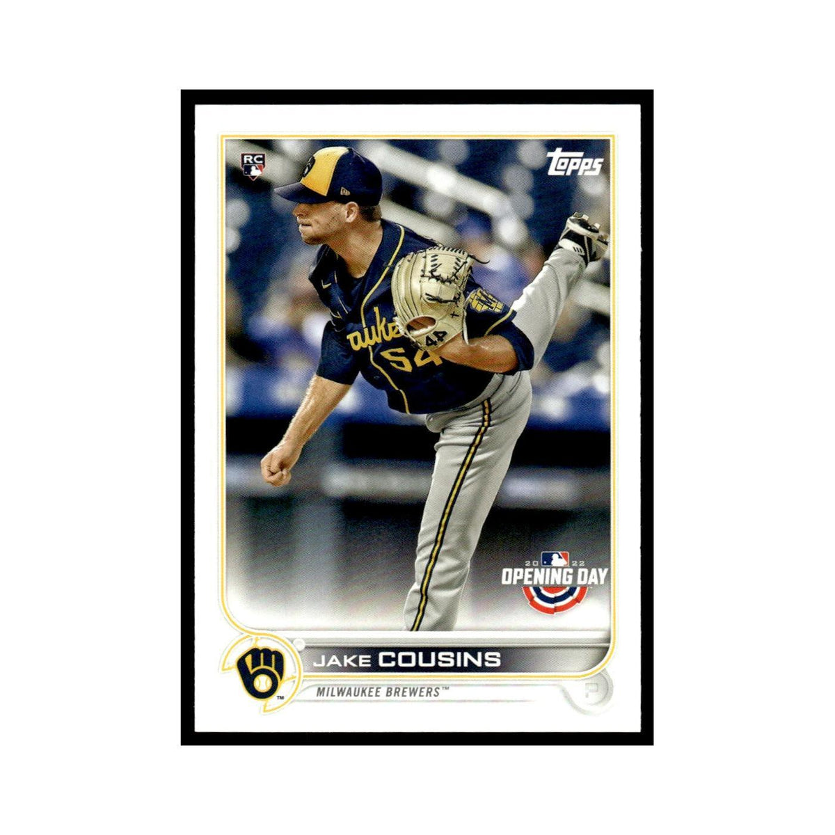 Jake Cousins Rookie 2022 Topps Opening Day #47 Milwaukee Brewers NM