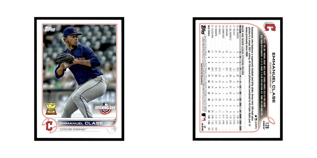 Emmanuel Clase 2022 Topps Opening Day #128 Cleveland Guardians Baseball Card NM