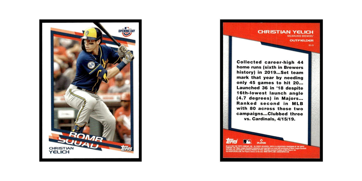 Christian Yelich 2022 Topps Opening Day #BS-25 Milwaukee Brewers NM
