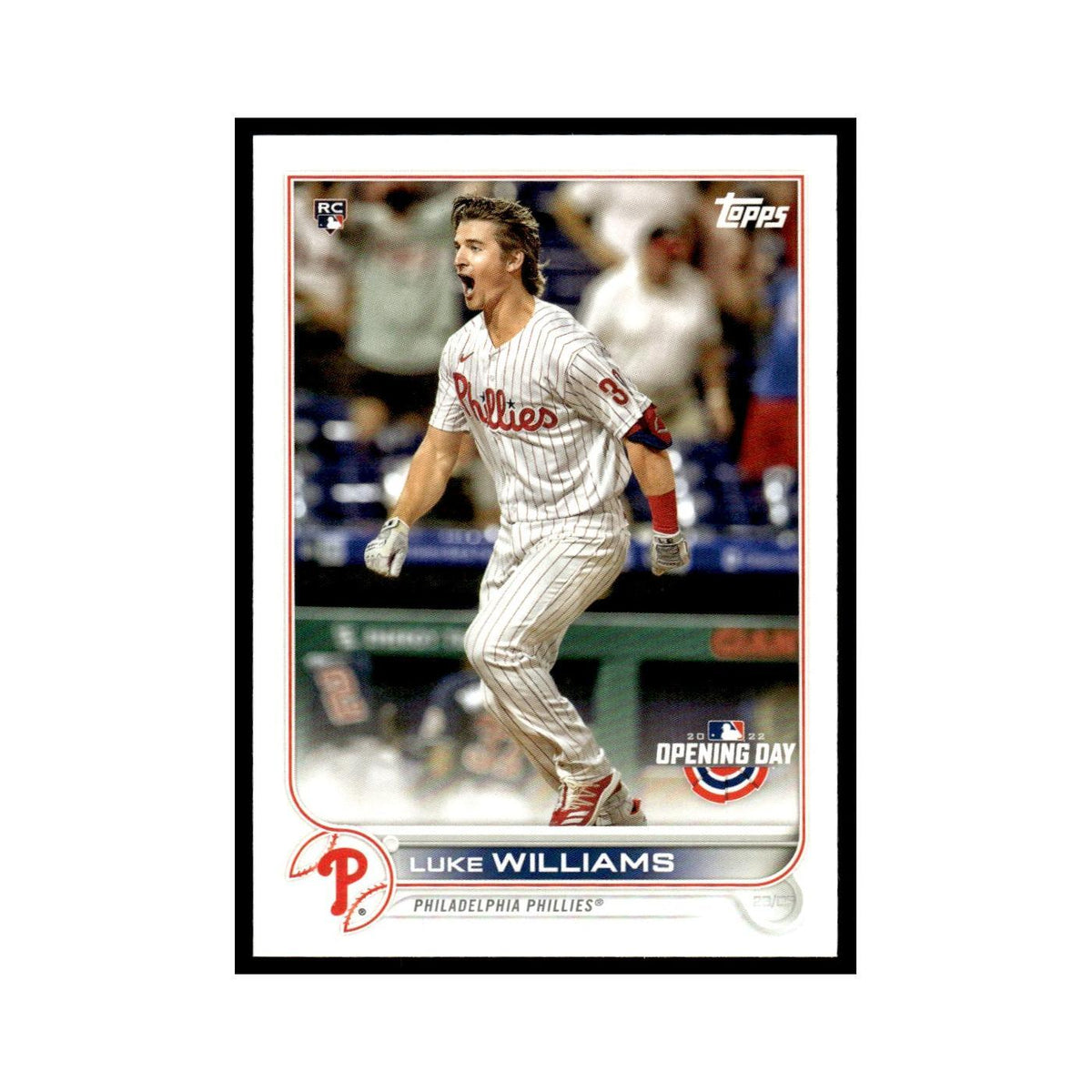 Luke Williams Rookie 2022 Topps Opening Day #137 Philadelphia Phillies NM