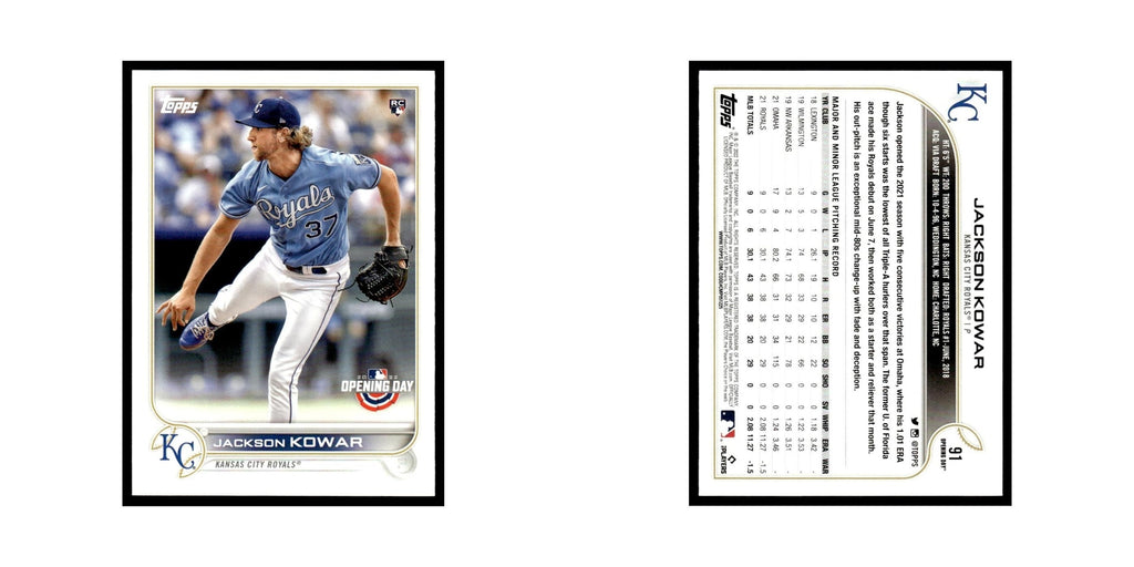 Jackson Kowar Rookie 2022 Topps Opening Day #91 Kansas City Royals NM