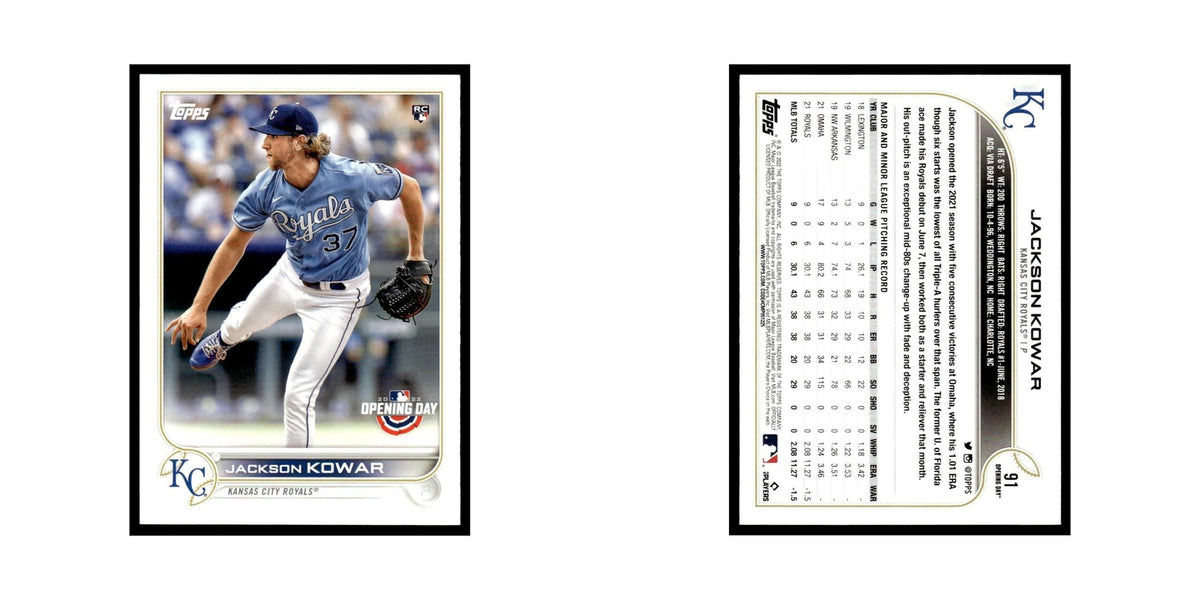 Jackson Kowar Rookie 2022 Topps Opening Day #91 Kansas City Royals NM
