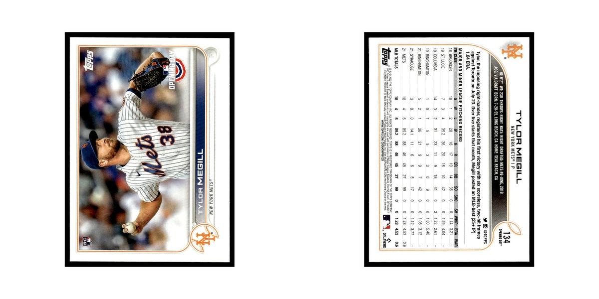 Tylor Megill 2022 Topps Opening Day #134 New York Mets Baseball Card NM