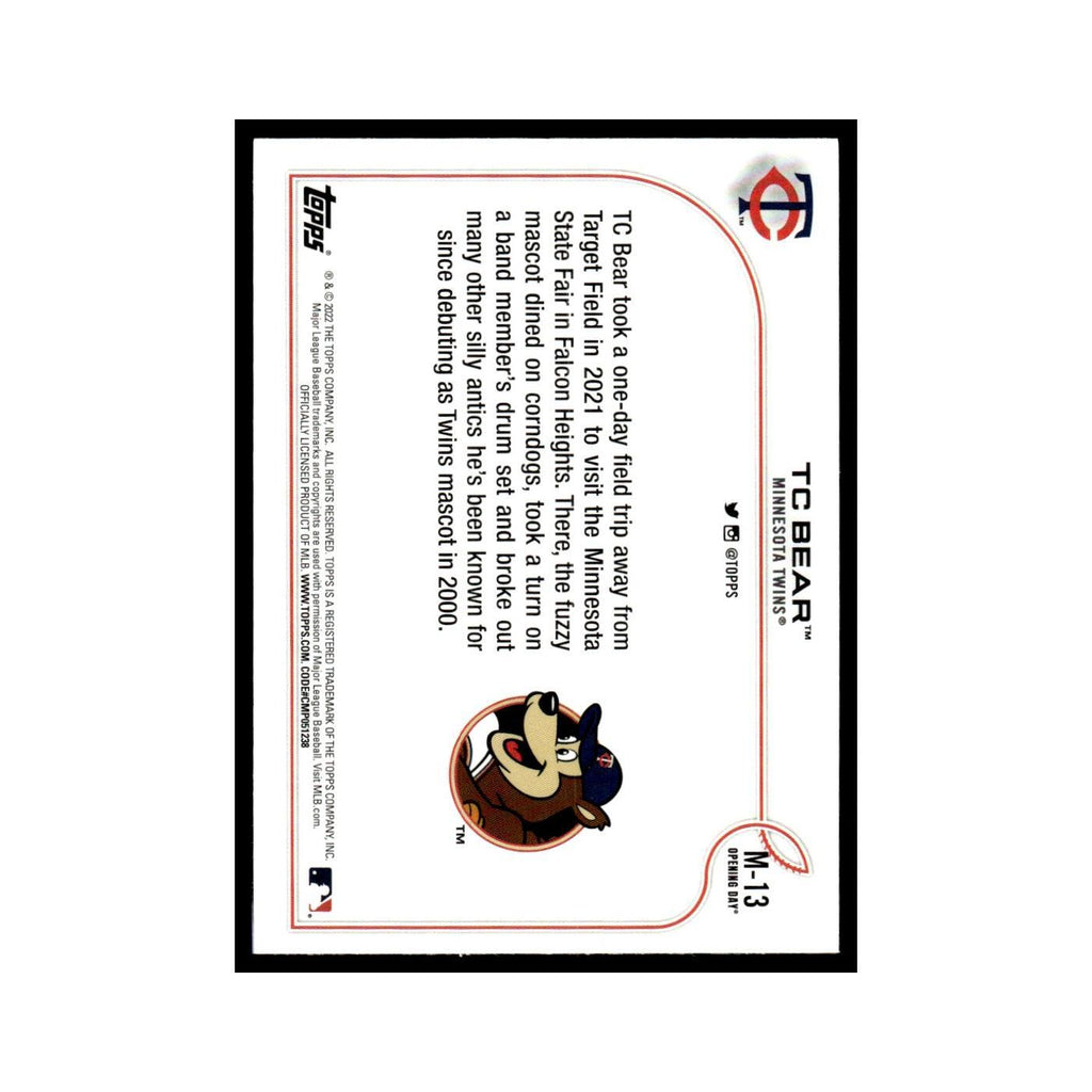 TC Bear 2022 Topps Opening Day #M-13 Minnesota Twins Baseball Card NM